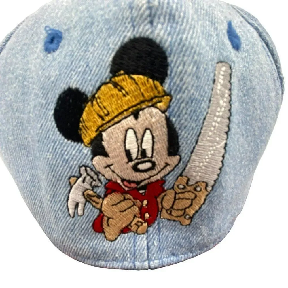 Mickey Unlimited Youth Mickey Mouse Adjustable Cap Denim Plaid Bill‎